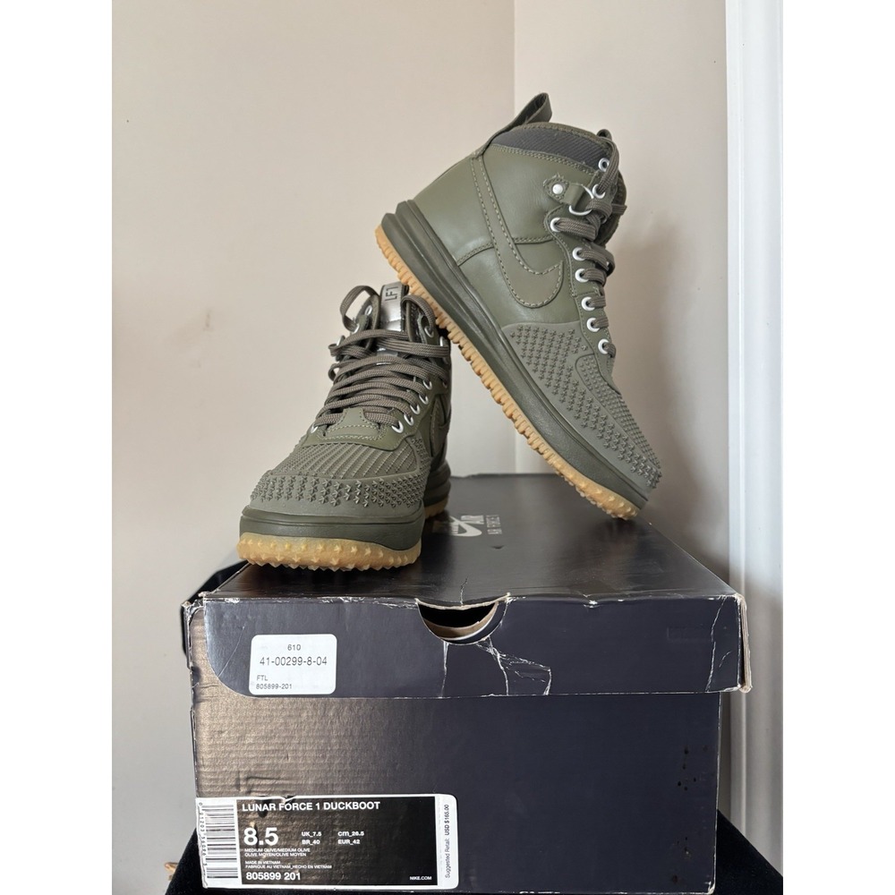 Nike Lunar Force 1 Duckboot Men 8.5 Olive 805899-201